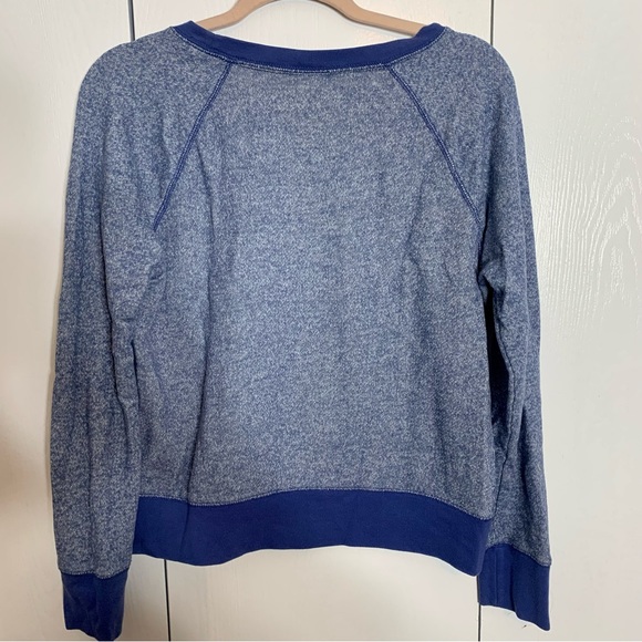 EUC. Mossimo Camp Fox Graphic Pullover Sweater Blue heather - Picture 5 of 6